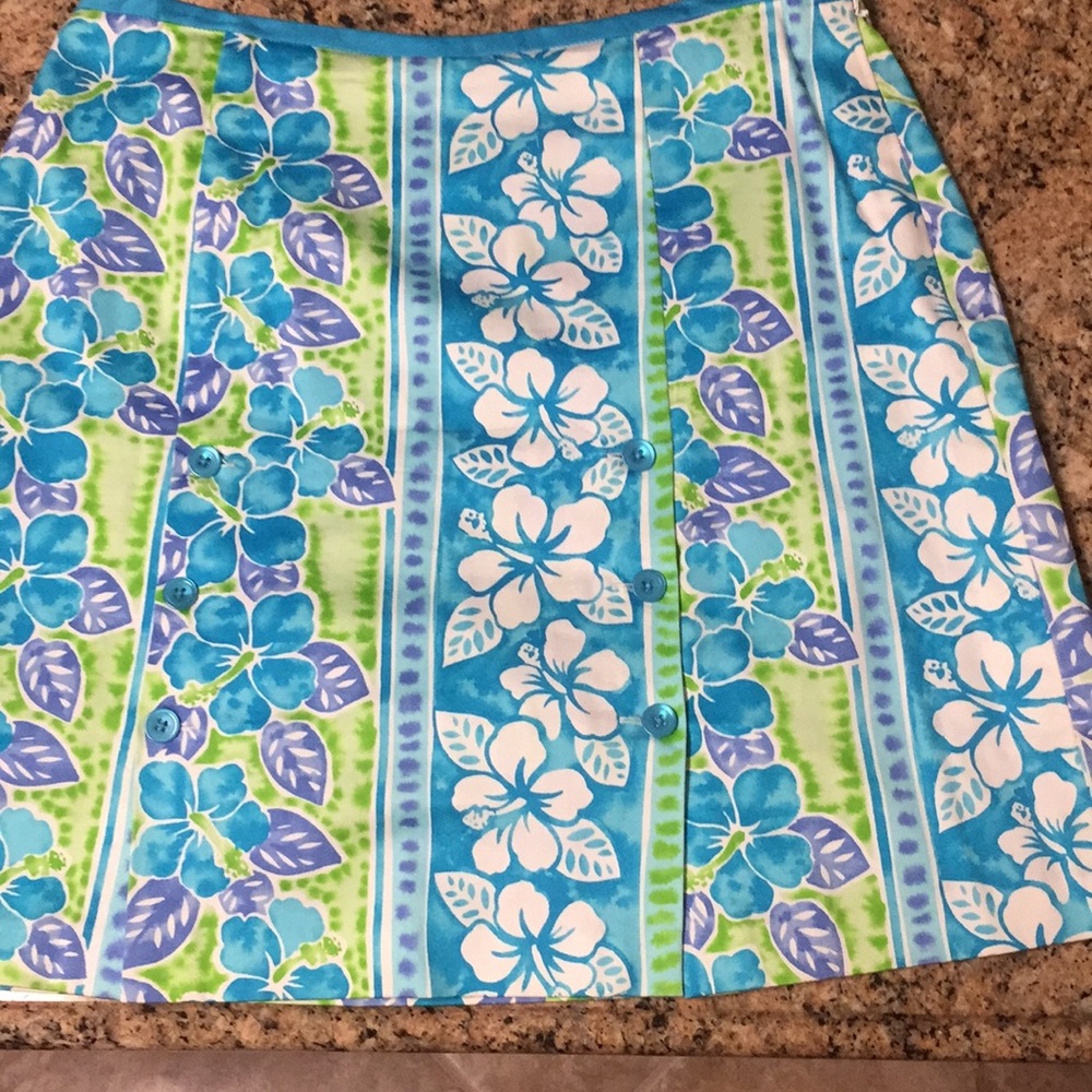 Tropical print skorts